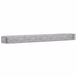 vidaXL Letto Giardino Acciaio Zincato 507x100x36cm Argento - Vista aggiuntiva 2