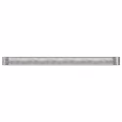 vidaXL Letto Giardino Acciaio Zincato 507x100x36cm Argento - Vista aggiuntiva 3