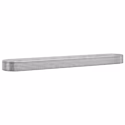 vidaXL Letto Giardino Acciaio Zincato 544x100x36cm Argento - Vista aggiuntiva 2