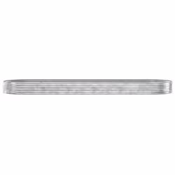 vidaXL Letto Giardino Acciaio Zincato 523x140x36 cm Argento - Vista aggiuntiva 3