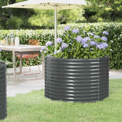 vidaXL Letto da Giardino in Acciaio Zincato 100x100x68 cm Antracite