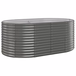 vidaXL Letto Giardino Acciaio Zincato 175x100x68cm Grigio - Vista aggiuntiva 2