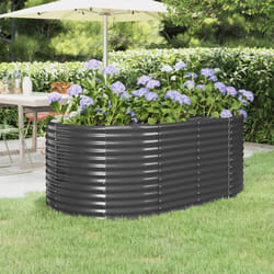 vidaXL Letto da Giardino in Acciaio Zincato 175x100x68 cm Antracite