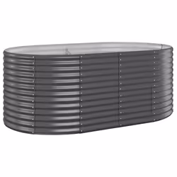 vidaXL Letto da Giardino in Acciaio Zincato 175x100x68 cm Antracite - Vista aggiuntiva 2