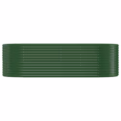 vidaXL Letto Giardino Acciaio Zincato 249x100x68 cm Verde - Vista aggiuntiva 3