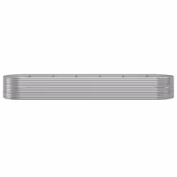vidaXL Letto Giardino Acciaio Verniciato Polvere 510x140x68 cm Argento - Vista aggiuntiva 3