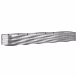 vidaXL Letto Giardino Acciaio Vernice a Polvere 584x140x68cm Argento - Vista aggiuntiva 2
