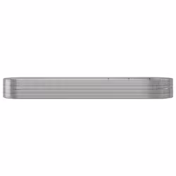 vidaXL Letto Giardino Acciaio Vernice a Polvere 584x140x68cm Argento - Vista aggiuntiva 3