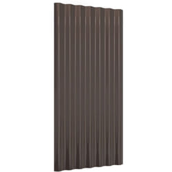 Pannelli Tetto 36 pz Acciaio Verniciato Polvere Marrone 80x36cm vidaXL