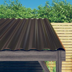 12 pz Pannelli Tetto, Lastra di copertura Acciaio Verniciato Polvere Marrone 100x36cm Vidaxl