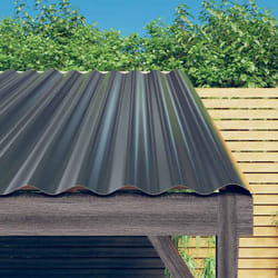 vidaXL Pannelli per Tetto 12 pz Acciaio Zincato Antracite 100x36 cm