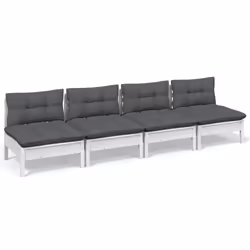 VidaXL 3096125, 4 seduta(e), Bianco, 635 mm, 635 mm, 625 mm