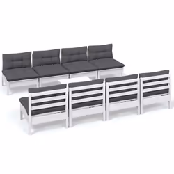 Set Divani da Giardino 9 pz con Cuscini in Massello di Pinocod mxl 73522 - Vista aggiuntiva 2