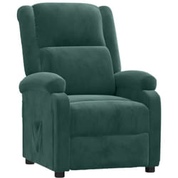 Vidaxl - Poltrona Reclinabile Verde Scuro in Velluto