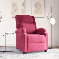 Vidaxl - Poltrona Reclinabile Rosso Vino in Velluto