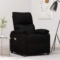 Poltrona Massaggiante Reclinabile in Tessuto elegante disponibile in vari colori colore : Nero