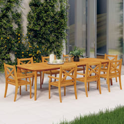 Vidaxl - Sedie da Pranzo da Esterni 8 pz in Legno Massello di Acacia