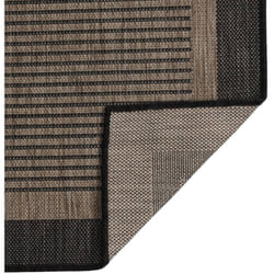 Tappeto da Esterni a Tessitura Piatta 160x230 cm Marrone Scuro Vidaxl 556630