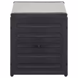 VidaXL 340988 bidone per la spazzatura Polipropilene (PP), Cloruro di polivinile (PVC) Nero, Grigio - Vista aggiuntiva 3