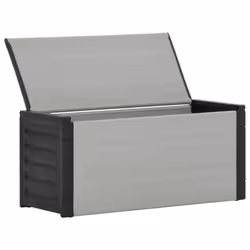 VidaXL 340988 bidone per la spazzatura Polipropilene (PP), Cloruro di polivinile (PVC) Nero, Grigio - Vista aggiuntiva 4