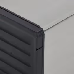 VidaXL 340988 bidone per la spazzatura Polipropilene (PP), Cloruro di polivinile (PVC) Nero, Grigio - Vista aggiuntiva 6