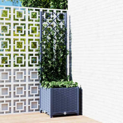 Vidaxl - Fioriera da Giardino, Flowerpot con Graticcio Grigio Scuro 40x40x136 cm pp