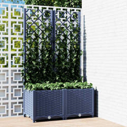 Vidaxl - Fioriera da Giardino, Flowerpot con Graticcio Grigio Scuro 80x40x136 cm pp