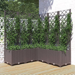 Vidaxl - Fioriera da Giardino con Graticcio Marrone 120x120x136 cm in pp 14428