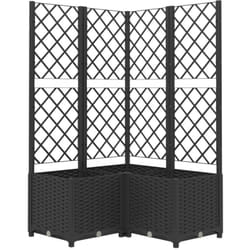 Vidaxl - Fioriera da Giardino, Flowerpot con Graticcio Nero 80x80x136 cm in pp