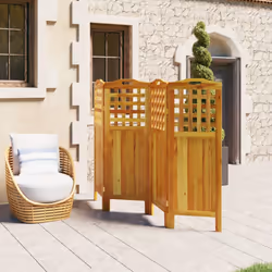 vidaXL Divisorio a 4 Pannelli 162x2x115 cm Legno Massello di Acacia - Vista aggiuntiva 3