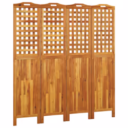 vidaXL Divisorio a 4 Pannelli 162x2x180 cm Legno Massello di Acacia - Vista aggiuntiva 2