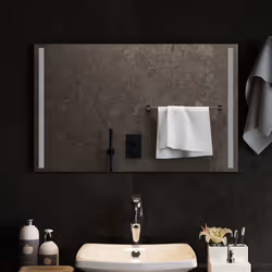 vidaXL Specchio da Bagno con Luci LED 80x50 cm - Vista aggiuntiva 3