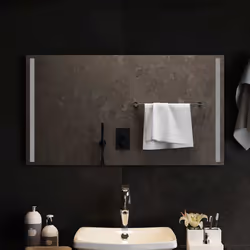 vidaXL Specchio da Bagno con Luci LED 90x50 cm - Vista aggiuntiva 3