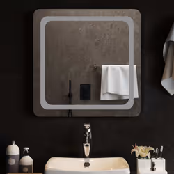 vidaXL Specchio da Bagno con Luci LED 60x60 cm - Vista aggiuntiva 3