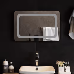 vidaXL Specchio da Bagno con Luci LED 60x40 cm - Vista aggiuntiva 3