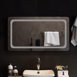 vidaXL Specchio da Bagno con Luci LED 90x50 cm - Vista aggiuntiva 3