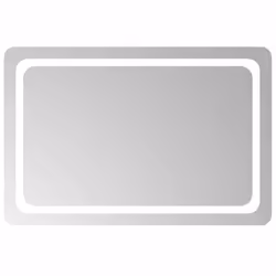 vidaXL Specchio da Bagno con Luci LED 90x60 cm - Vista aggiuntiva 2