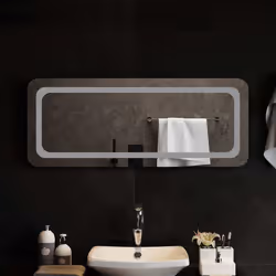 vidaXL Specchio da Bagno con Luci LED 100x40 cm - Vista aggiuntiva 3