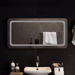 vidaXL Specchio da Bagno con Luci LED 100x50 cm - Vista aggiuntiva 3