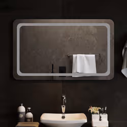 vidaXL Specchio da Bagno con Luci LED 100x60 cm - Vista aggiuntiva 3