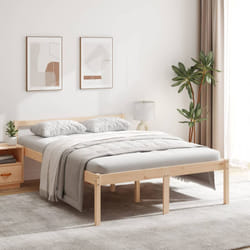 vidaXL Letto per Anziani 140x190 cm in Legno Massello di Pino