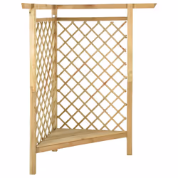 Pergola Angolare con Panca 166x81x174 cm Legno Pino Impregnato cod mxl 79672 - Vista aggiuntiva 2