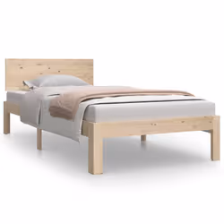 vidaXL Giroletto in Legno Massello 90x190 cm Single - Vista aggiuntiva 2