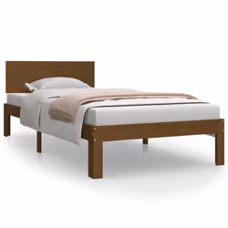 vidaXL Giroletto Marrone Ambra in Legno Massello di Pino 90x200 cm - Vista aggiuntiva 2