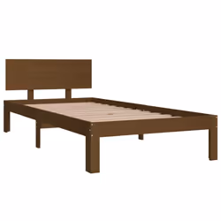 vidaXL Giroletto Marrone Ambra in Legno Massello di Pino 90x200 cm - Vista aggiuntiva 3