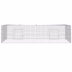 vidaXL Conigliera con 2 Pannelli 220x110x55 cm Ferro Zincato - Vista aggiuntiva 3