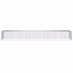 vidaXL Conigliera con 4 Pannelli 433x109x54 cm Ferro Zincato - Vista aggiuntiva 3