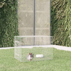 Vidaxl - Conigliera con Pannelli in Ferro Zincato Resistente Argento varie dimensioni dimensioni: 78 x 54 x 54 cm