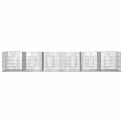 vidaXL Conigliera con 6 Pannelli 327x79x54 cm Ferro Zincato - Vista aggiuntiva 3