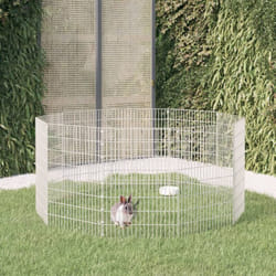 Conigliera da Esterno in Ferro Zincato Argento varie dimensioni dimensioni: 54 x 80 cm